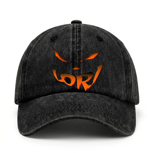 Your Name Jack O' Lantern Halloween Washed Cap LORI 13K1 C100PF