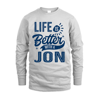 JON 13K1-116 Personalized Name Quote T-Shirt Life Is Better With Unisex Gift