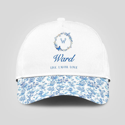 Live Laugh Love Blue Flowers Cap WARD 13K1 C50PF
