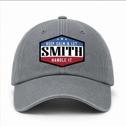 Keep Calm & Let Your Name Handle It Washed Cap SMITH 13K1 C87PF