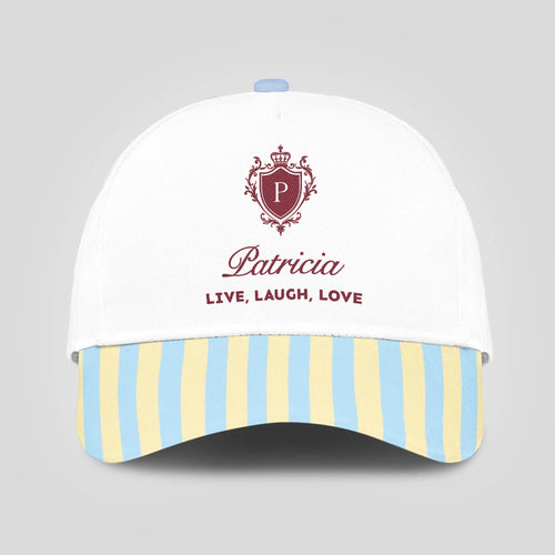 Live Laugh Love Blue And Yellow Luxury Cap PATRICIA 13K1 C121PF