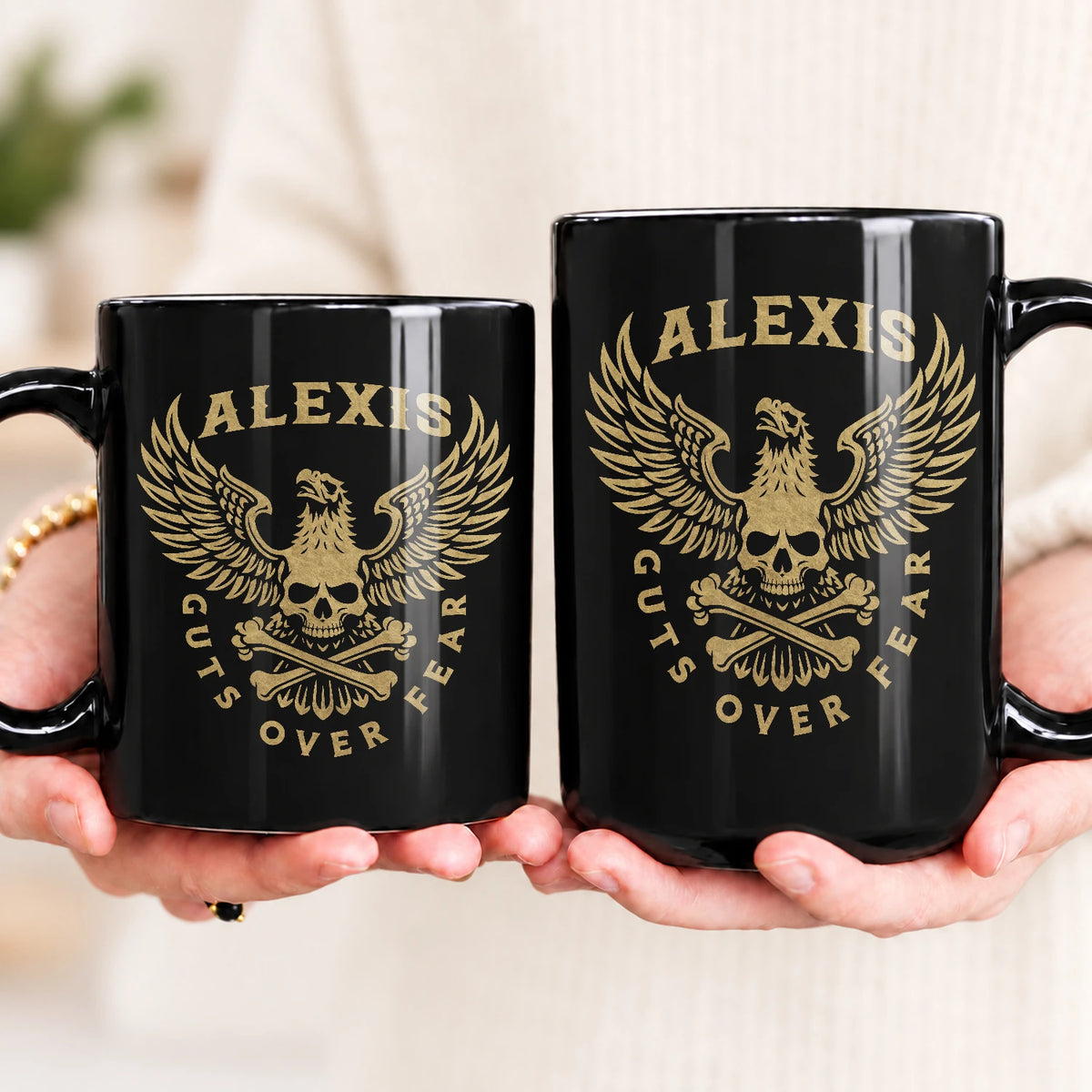 Guts Over Fear Eagle And Skull Mug ALEXIS 13K1 MG28