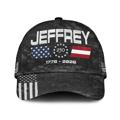 JEFFREY 13K1-C13PF 250th Anniversary Patriotic Baseball Cap 1776–2026