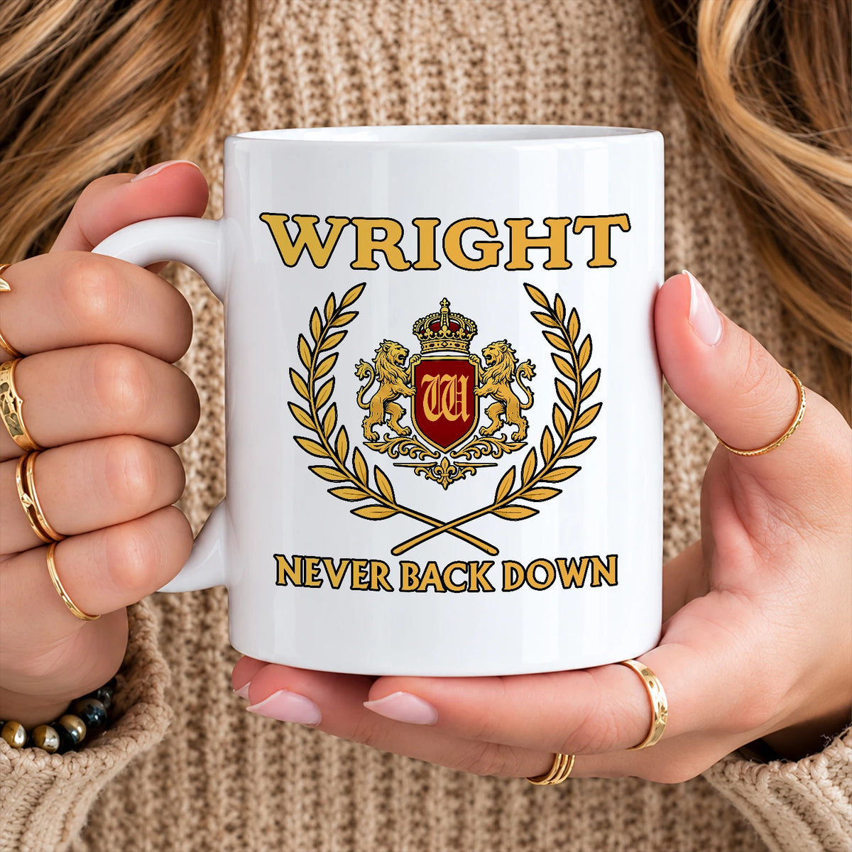 Never Back Down Royal Mug WRIGHT 13K1 MG22