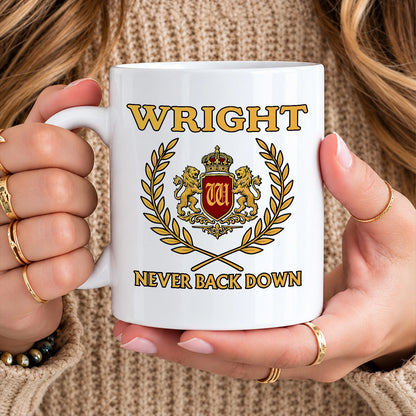 Never Back Down Royal Mug WRIGHT 13K1 MG22