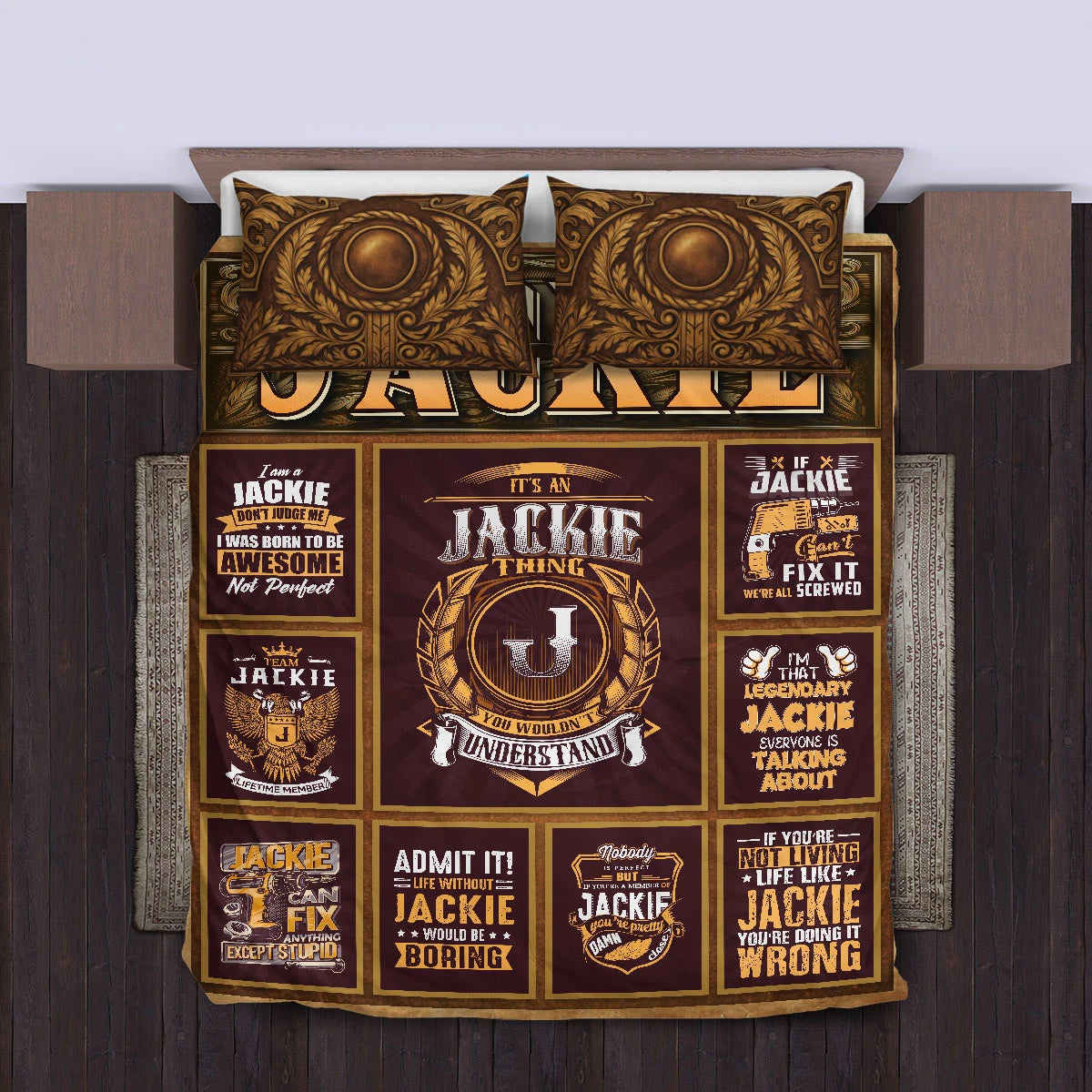 JACKIE Limited Edition Personalized Bedding Set 13K1-BS3