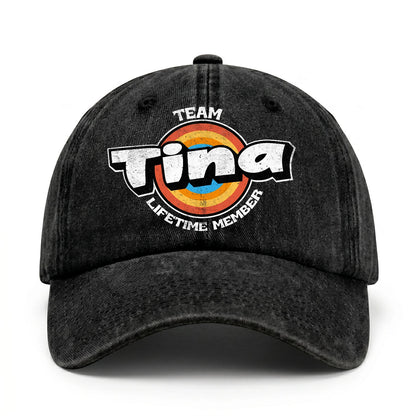 Team Your Name Lifetime Member Logo Cap TINA 13K1 C66PF