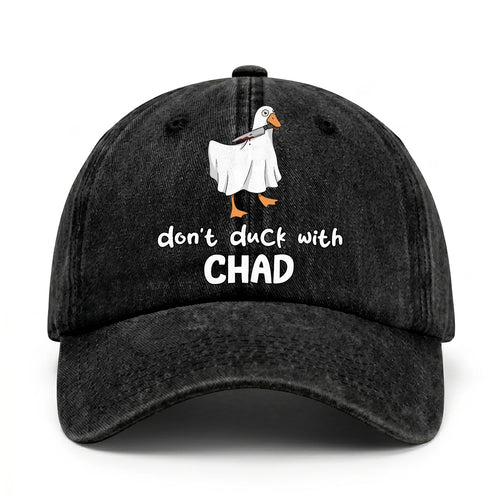 Don't Duck With Your Name Funny Washed Cap CHAD 13K1 C129PF