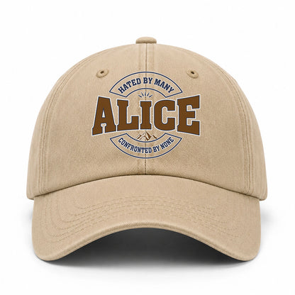 Hated By Many Confronted By None Washed Cap ALICE 13K1 C36PF