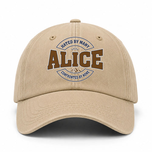 Hated By Many Confronted By None Washed Cap ALICE 13K1 C36PF