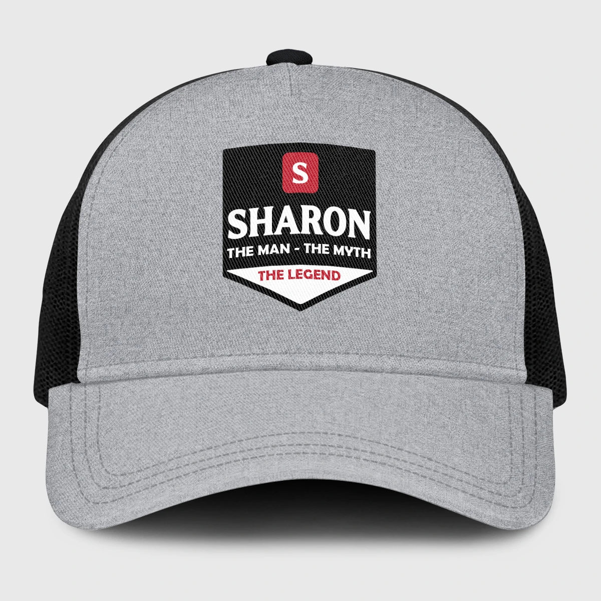 The Man The Myth The Legend Gray Mesh Cap SHARON 13K1 C189PF