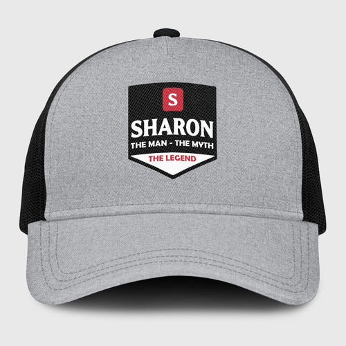 The Man The Myth The Legend Gray Mesh Cap SHARON 13K1 C189PF
