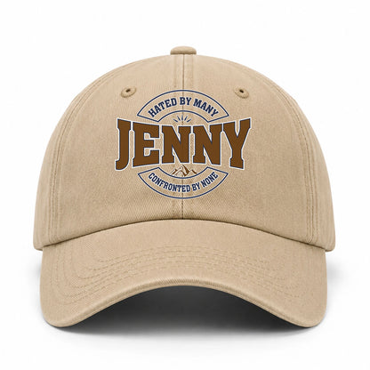Hated By Many Confronted By None Washed Cap JENNY 13K1 C36PF