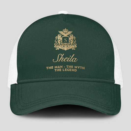 The Man The Myth The Legend Sage Green Mesh Cap SHEILA 13K1 C192PF