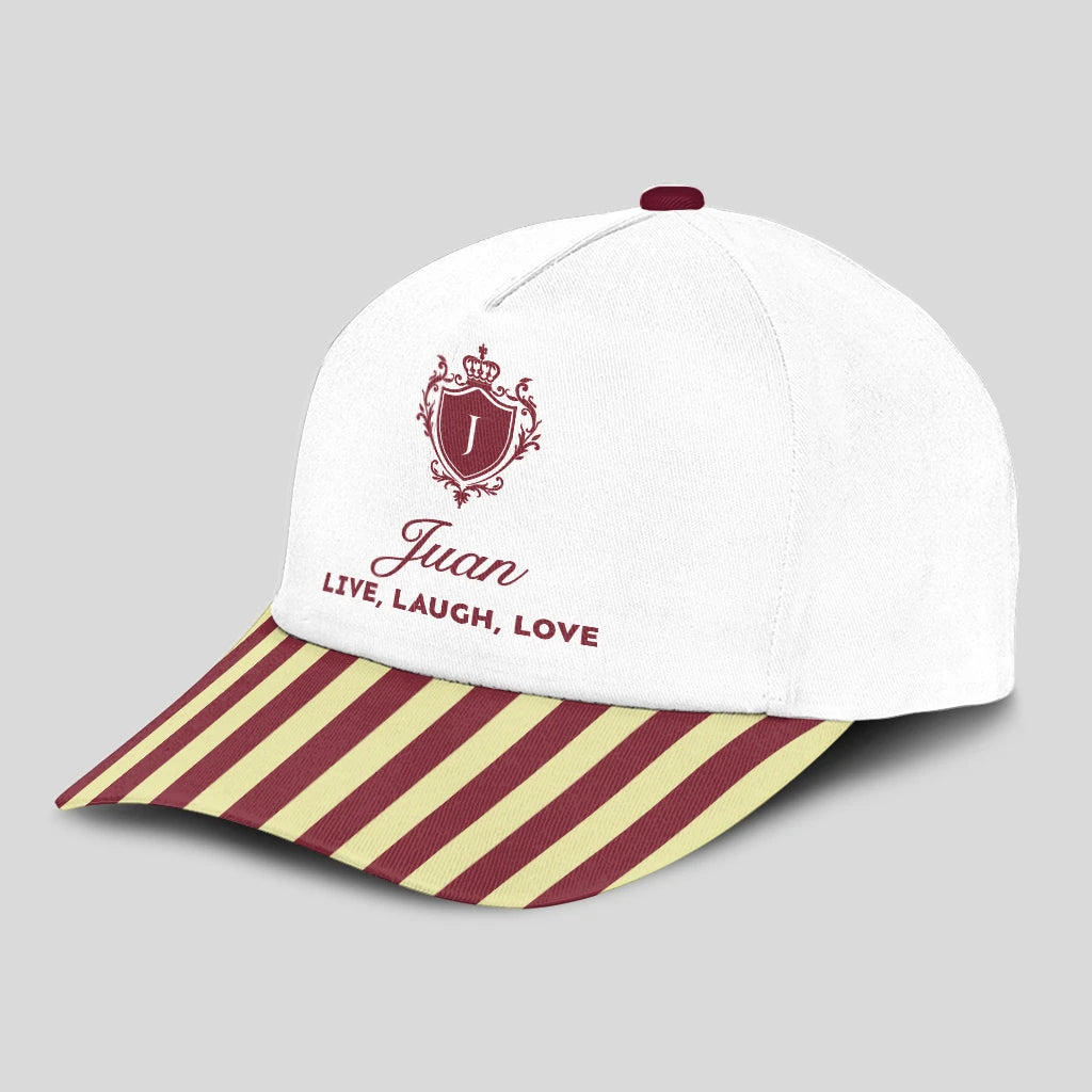 Live Laugh Love Burgundy And Yellow Cap JUAN 13K1 C120PF
