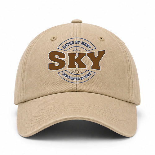 Hated By Many Confronted By None Washed Cap SKY 13K1 C36PF