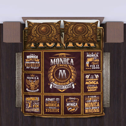 MONICA Limited Edition Personalized Bedding Set 13K1-BS3