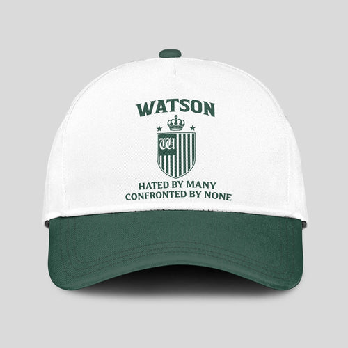 Hated By Many Confronted By None Luxury Logo Cap WATSON 13K1 C41PF