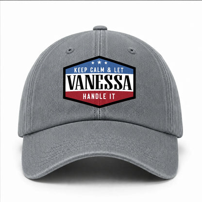 Keep Calm & Let Your Name Handle It Washed Cap VANESSA 13K1 C87PF