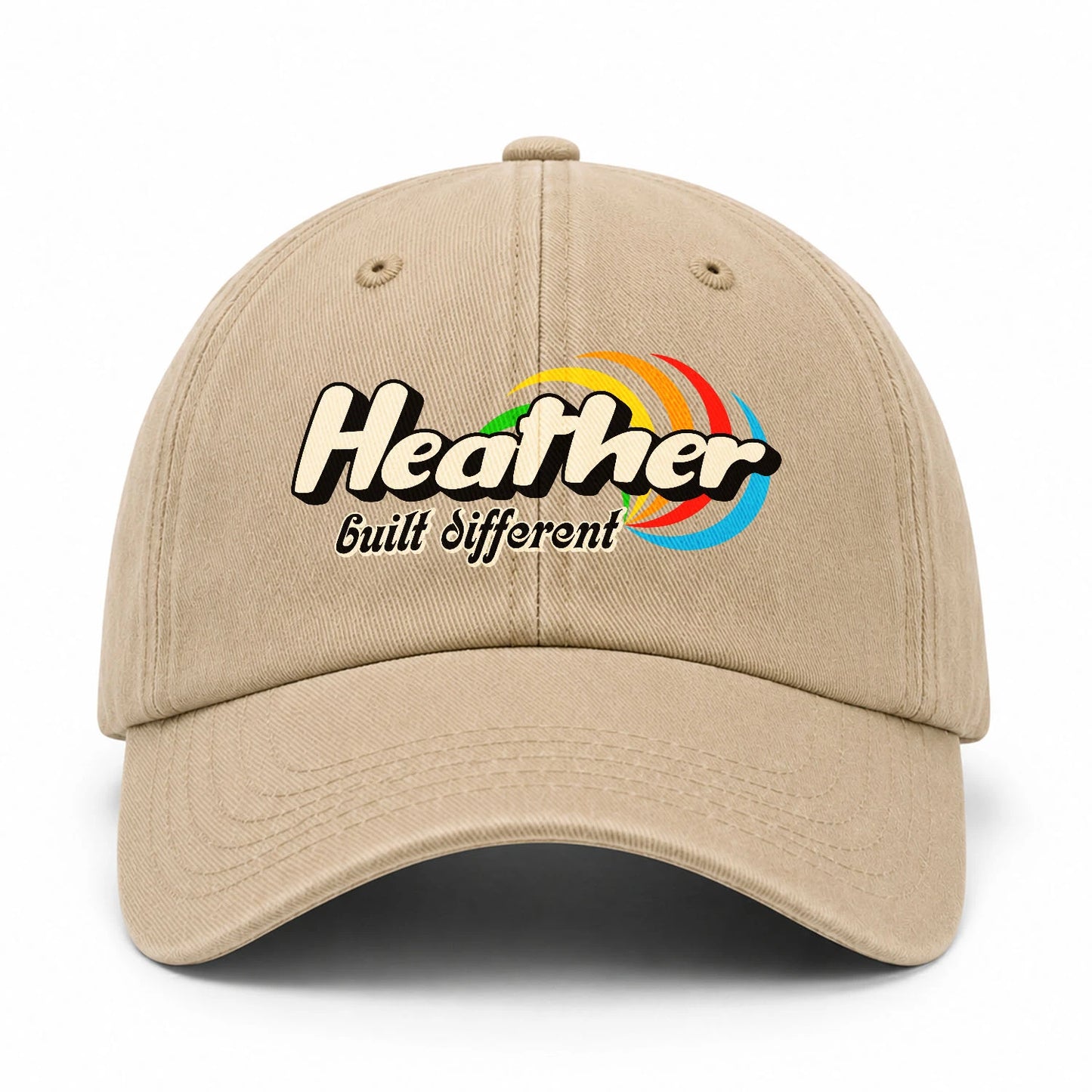 Your Name Built Different Retro Washed Cap HEATHER 13K1 C55PF