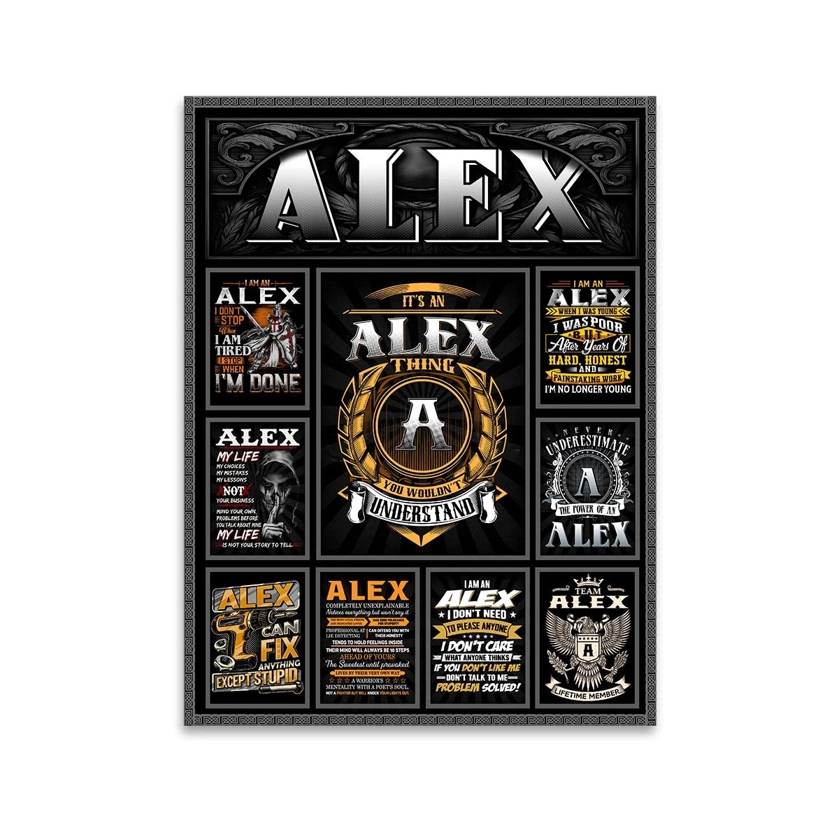 ALEX Personalized Sponge Floor Mat – Custom Printed Home Decor 13K1-AR2