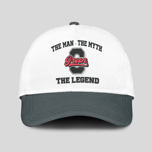 The Man The Myth The Legend Custom Initial Letter And Name Cap GREEN 13K1 C38PF