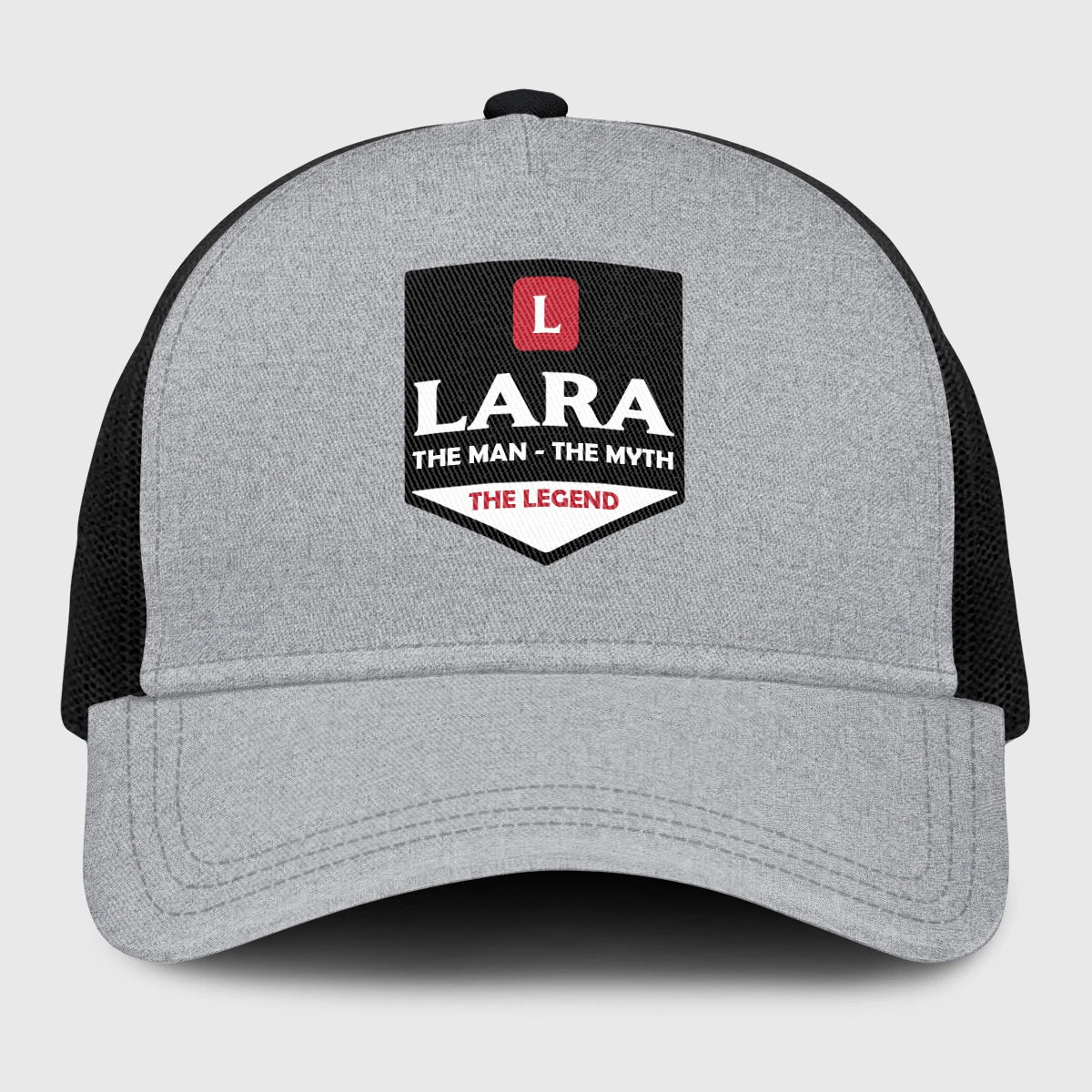 The Man The Myth The Legend Gray Mesh Cap LARA 13K1 C189PF