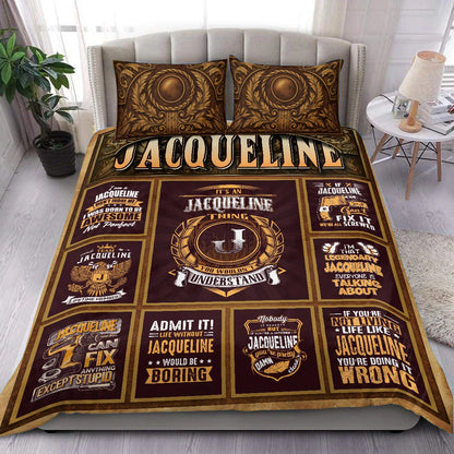 JACQUELINE Limited Edition Personalized Bedding Set 13K1-BS3