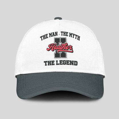The Man The Myth The Legend Custom Initial Letter And Name Cap HEATHER 13K1 C38PF
