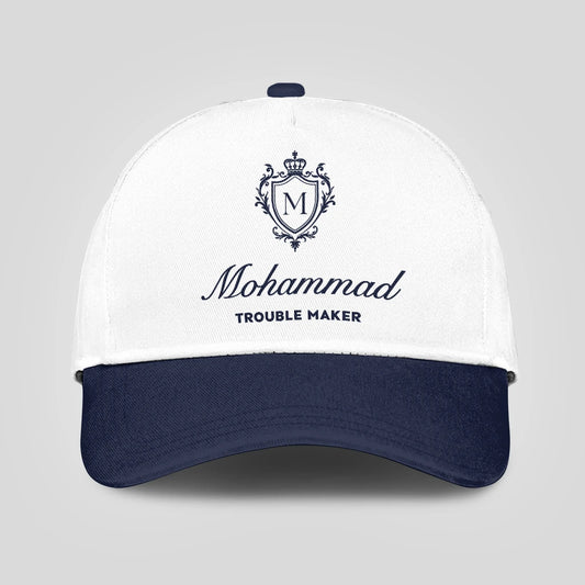 Trouble Maker Funny Blue And White Cap MOHAMMAD 13K1 C152PF