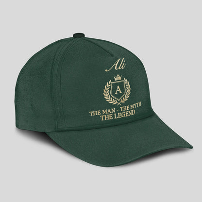 The Man The Myth The Legend Crest Forest Green Cap ALI 13K1 C159PF