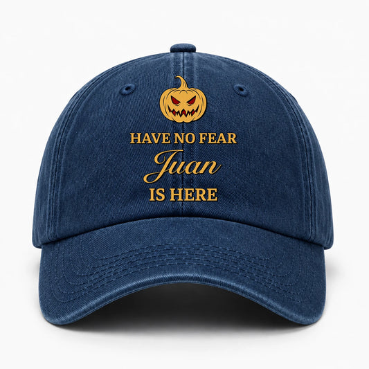 Have No Fear Your Name Is Here Jack O' Lantern Washed Cap JUAN 13K1 C165PF