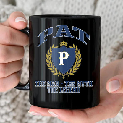 The Man The Myth The Legend Blue And Yellow Logo Mug PAT 13K1 MG24