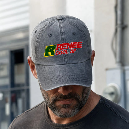 Your Name Cool Af Funny Washed Cap RENEE 13K1 C85PF