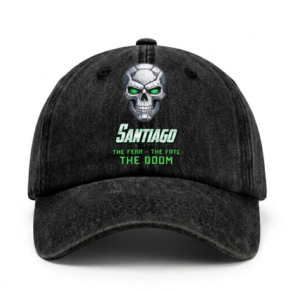 The Fear The Fate The Doom Skull Washed Cap SANTIAGO 13K1 C99PF
