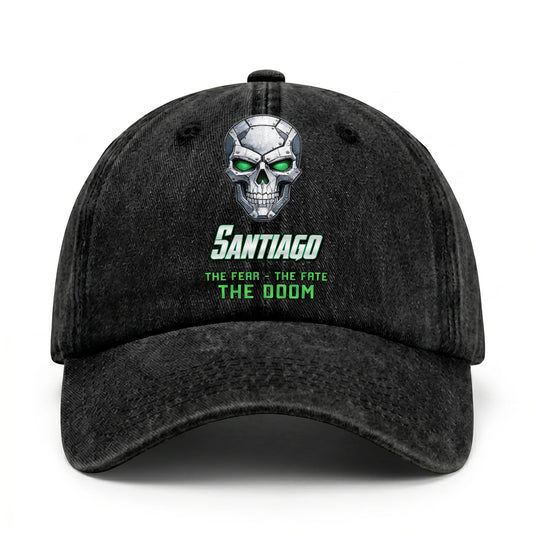 The Fear The Fate The Doom Skull Washed Cap SANTIAGO 13K1 C99PF