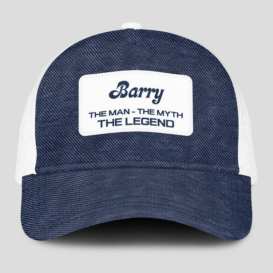 The Man The Myth The Legend Blue Denim Mesh Cap BARRY 13K1 C194PF