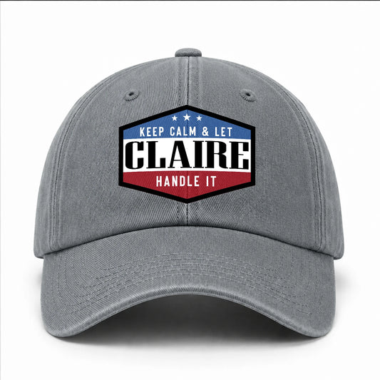 Keep Calm & Let Your Name Handle It Washed Cap CLAIRE 13K1 C87PF