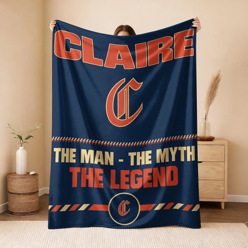 The Man The Myth The Legend Retro Fleece Blanket CLAIRE 13K1 BK53
