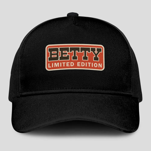 Limited Edition Red Logo Black Mesh Cap BETTY 13K1 C215PF