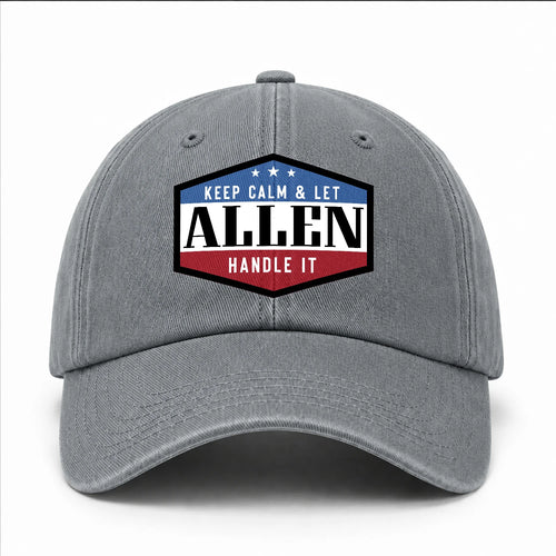 Keep Calm & Let Your Name Handle It Washed Cap ALLEN 13K1 C87PF