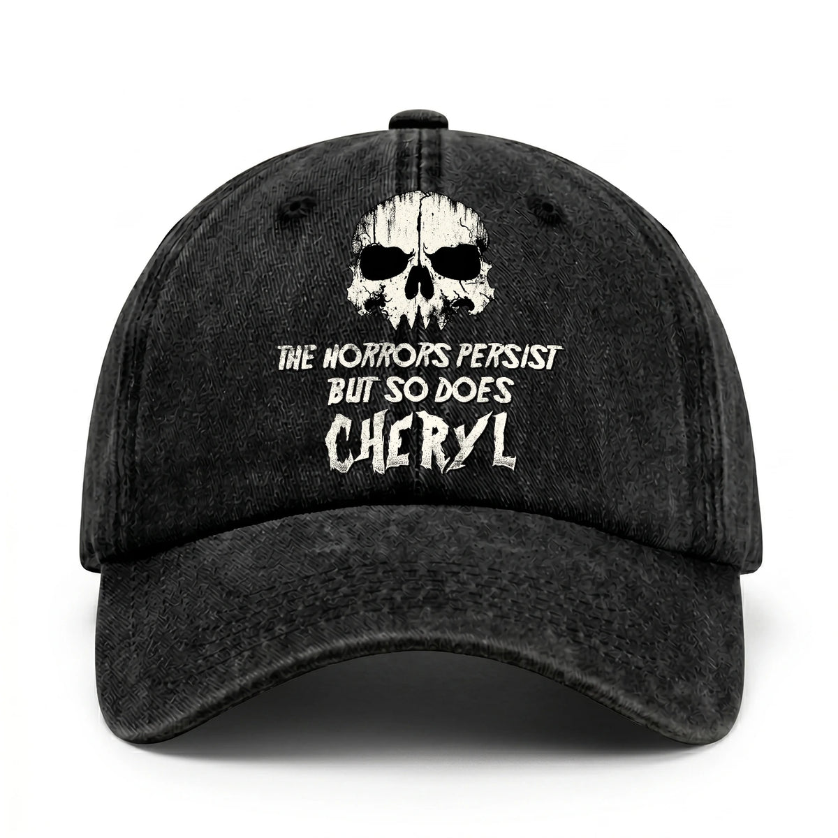 The Horrors Persist But So Does Your Name Cool Skull Washed Cap CHERYL 13K1 C134PF