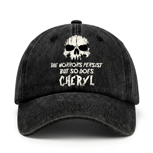 The Horrors Persist But So Does Your Name Cool Skull Washed Cap CHERYL 13K1 C134PF