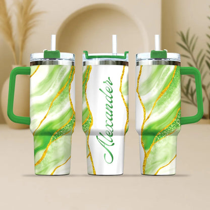 ALEXANDER 40oz Personalized Tumbler Cup with Straw | Custom Stainless Steel Mug 13K1-TB1