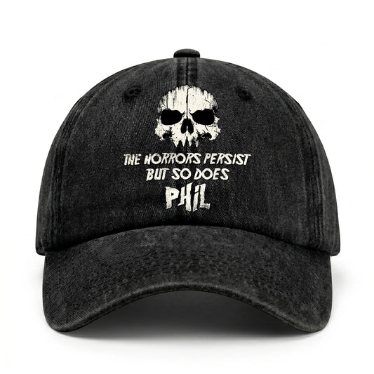 The Horrors Persist But So Does Your Name Cool Skull Washed Cap PHIL 13K1 C134PF