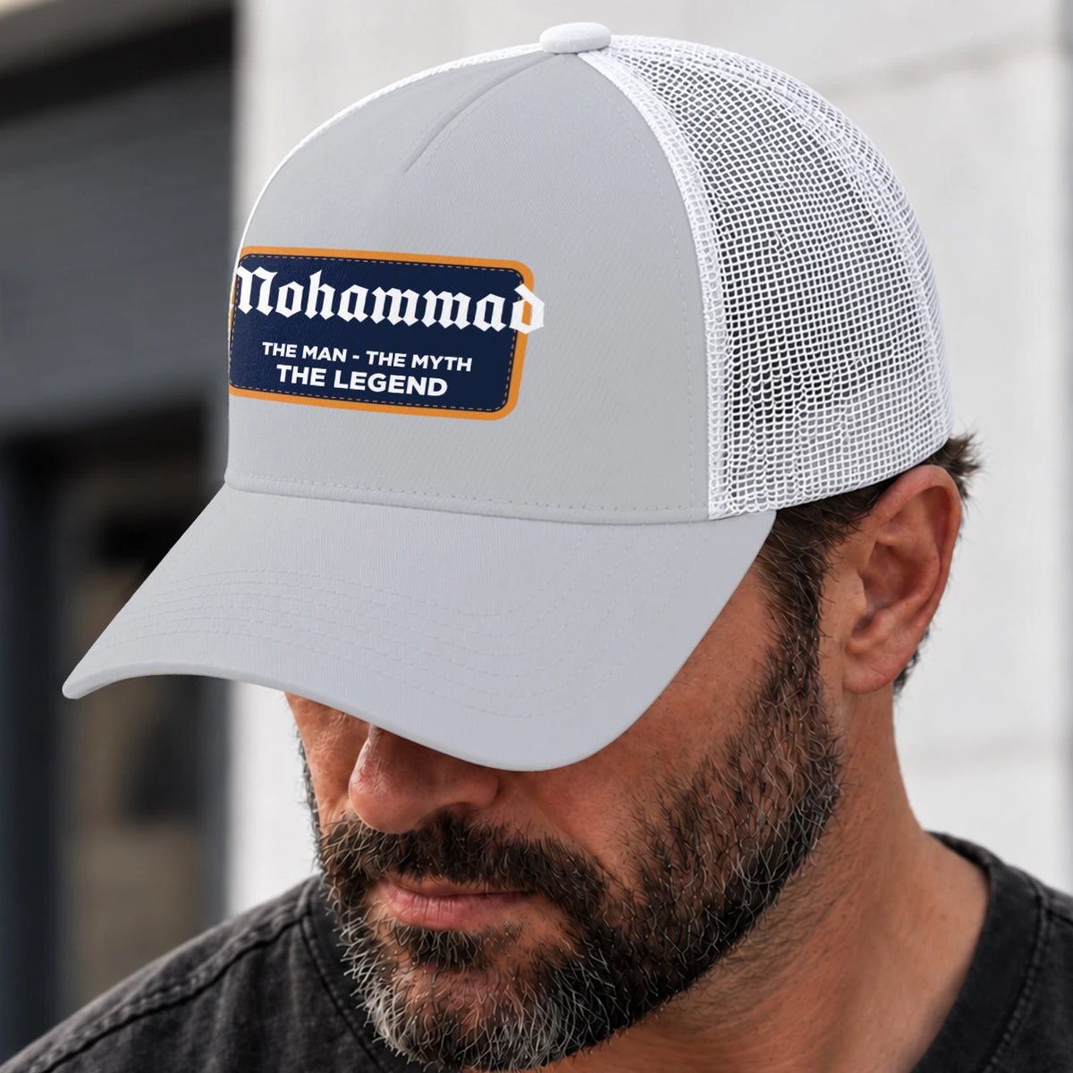 The Man The Myth The Legend Gray Mesh Cap MOHAMMAD 13K1 C204PF