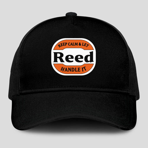 Keep Calm & Let Your Name Handle It Black Mesh Cap REED 13K1 C199PF