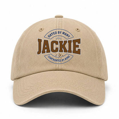 Hated By Many Confronted By None Washed Cap JACKIE 13K1 C36PF