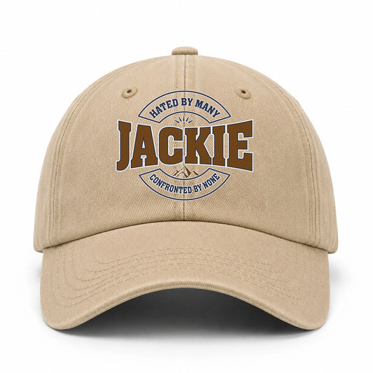 Hated By Many Confronted By None Washed Cap JACKIE 13K1 C36PF