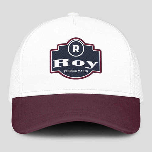 Trouble Maker Burgundy And White Funny Mesh Cap ROY 13K1 C201PF